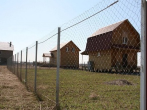 Забор из сетки рабицы в натяг с протяжкой арматуры 150 метров фото в Урень