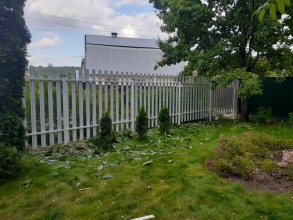 Забор из евроштакетника с забивными столбами 25 метров фото в Урень